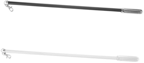 Artibetter 2 Piezas Varillas para Cortinas Resistentes y Ligeras Tiradores Manuales Metálicos para Persianas y Visillos de Negro y Duraderos y Fáciles de Instalar