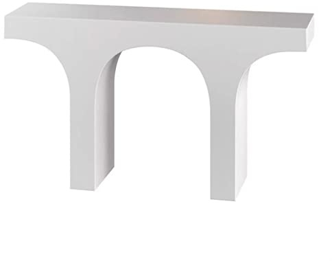 Cornice Per Camino ﻿ Mensola del camino minimalista bianca, armadietto decorativo, scrivania da ingresso, sfondo ad arco, espositore, caminetto, stufa, mensola, cornice(Grande)