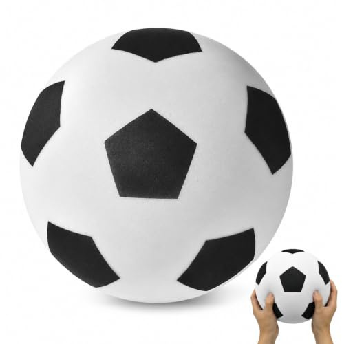 Dongcill Schaumstoffball, 21 cm Softfußball, Softbälle | Weicher Spielball, Fussball Klein, Fußball für Indoor & Outdoor, leise & leicht & Strapazierfähig
