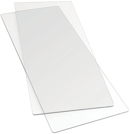 2 Tappetini da Taglio Compatibili con Sizzix Big Shot/Plus, Spessore 3 mm, Piastre di Ricambio per Fustellatrice (Per Big Shot 15,5x37cm)
