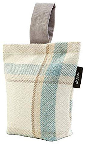 McAlister Textiles Heritage | Türstopper im Tartan-Muster kariert in hellem Blau | Designer Deko ungefüllter Türsack Rustikal Schottischer Landhausstil