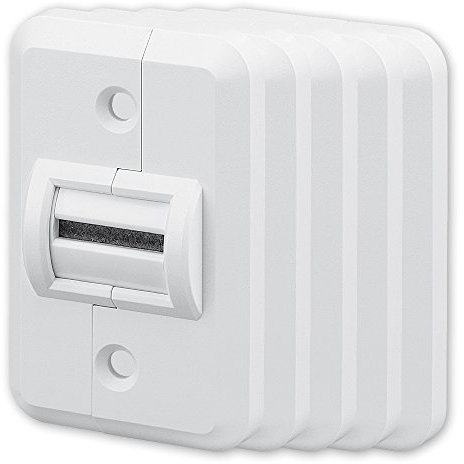 Set: 5 x Energiespar Gurtführung, Bürstendichtung, Einlauf, Nachrüsten, bis 23 mm Breite Rolladengurt, Farbe: weiß, Montage ohne Gurtausbau, Großer Energieeinspareffekt, von EVEROXX®