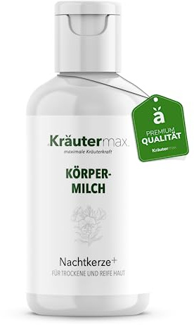 NEU! Nachtkerze Bodylotion | Mit Nachtkerzenöl, Mandelöl & Coenzym Q10 | Für feuchtigkeitsarme Haut | Wohltuende Pflege & samtiges Hautgefühl | Ohne Parabene, Silikone & Duftstoffe | 1 x 200 ml