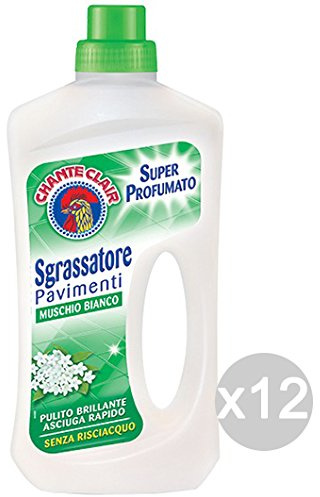 Set mit 12 Chante Clair Böden 750 ml Moschus Weiß Reiniger und Reinigung des Hauses