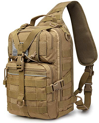 G4Free Taktisk Sling Ryggsäck Big Molle EDC Axelväska Assault Militär Bröstväska En rem Daypack för Utomhus Sport Camping Vandring