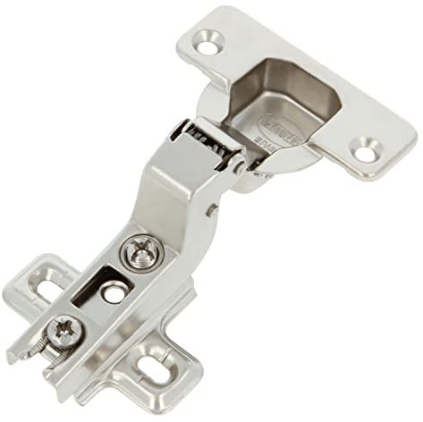 Amig - 2er-Set Topfbänder Superabgewinkelt Vernickelt - Ø35 mm - Vernickelter Stahl - Öffnung 110° - Verdeckte Montage für Küchen-, Büro- und Schrankmöbel - Verstellbare Schrauben (Nicht Inklusive)