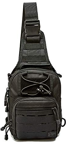 WOLF TACTICAL Compact EDC Sling Bag - Concealed Carry Shoulder Bag for Range, Travel, Hiking, Outdoor Sports