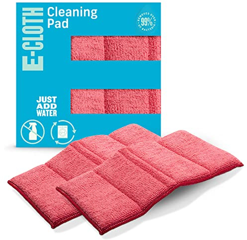 E-Cloth Cleaning Pad, Premium Microfiber Cleaning Cloth, Perfect Dish, Bathtub, Shower, and Barthroom Scrubber, Washable and Reusable, 100 Wash Guarantee, 2 Pack