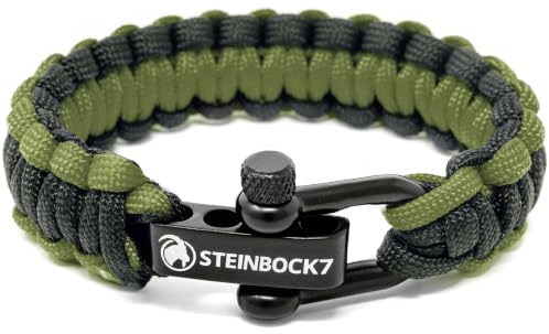 Steinbock7 Paracord Armband Herren Survival