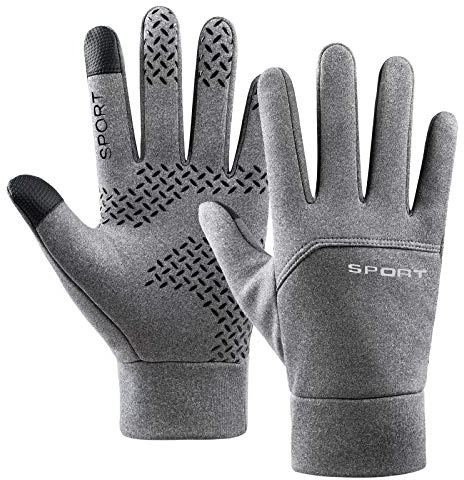 TAGVO Wintersporthandschuhe rutschfeste Fahrradhandschuhe wasserdichte Und Winddichte Outdoor-Arbeitshandschuhe Tragbare Laufhandschuhe Passgenau Super Grip Dünnes Fleece-Innenfutter Touchscreen