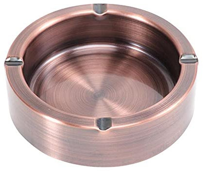 Aschenbecher Windaschenbecher Achenbecher Ornamente Edelstahl-Aschenbecher, Kreativ Verdickter Anti-Fall-Aschenbecher-Zigarettenraucher-Aschen-Tablett Für Auto Nach Hause-Rot