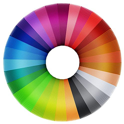 ASTARON 3D Stift Filament 1.75 PLA 30 Farben, 16,4 Ft pro Farbe Insgesamt 492 Ft 3D Printer Filament 1,75 mm PLA 3d Druckmaterialien Set