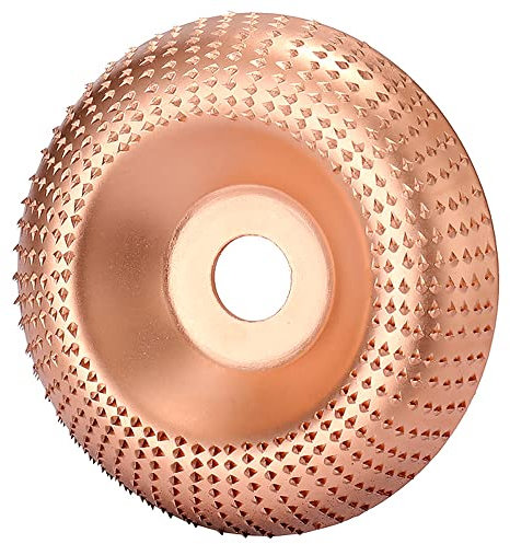Lot de 2 disques abrasifs de 100 mm, en carbure de tungstène, pour ponçage, sculpture, polissage, façonnage, meuleuse d'angle, 16 mm (or rose)