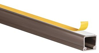 KOMIB Hochwertige Kabelkanal 16 x 16 x 1000mm SELBSTKLEBEND braun 10 Meter - 10 x 1m (10 Stück) Elektroinstallation Kabelkanal Kabelabdeckung Kabelmanagement / (16 x 16mm)