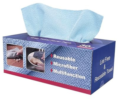 Ulalaza 30 Stück Bambusfaser, super saugfähig, antihaftbeschichtet, ölig, Nicht kratzend, langlebig, waschbar, wiederverwendbar, Handtuchlappen für Küche, Badezimmer, Tisch, Haushaltstücher