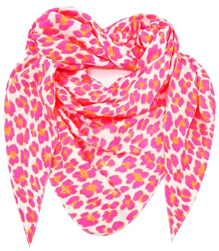 Glamexx24 Damen Schal Love Herz Dreieck Schal Komfort Baumwolle Dreieckstuch für Frühling, Sommer, Herbst, Winter, Einseitiges Muster, Made in Italy
