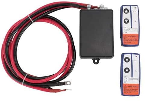 Fyearfly Relé De Cabrestante Eléctrico, Relé De Cabrestante Eléctrico De 250 A, 12 V con 2 Mandos A Distancia, Interruptor De Caja De Control De Cabrestante, para Vehículos De Grúa Y Tractor ATV