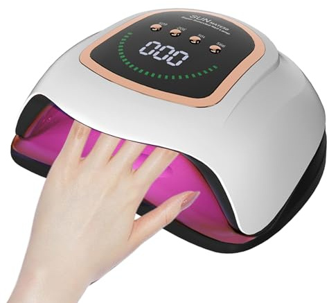 DMJWAN UV Lampe für Gelnägel, Professionelle Nagel 320W UV Lampe für Nageldesign mit 72 LEDs, Auto Sensor, 4 Timer (MATE50)