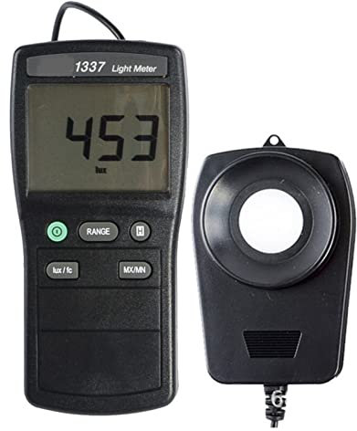 Lichtmesser, 1337 Photometer Digitales Beleuchtungsmessgerät 2000 FC Helligkeitsmelderphotometer,Digitales Illuminometer(2)