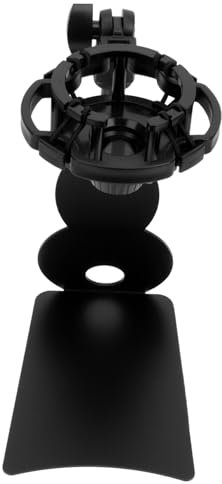 JEWEDECO Live Broadcast Microphone Stand Abs Material Table Mount Clamps for Desk Use Multipurpose Iron Microphone Mount Clip for Singing and Gaming