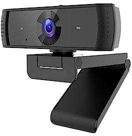 Cámaras Web, Webcam 2K Stream Webcam con micrófono Webcam con cubierta de privacidad Enfoque automático Cámara for PC for Switch/Laptop for conferencias, transmisión en vivo, grabación , Cámara de com