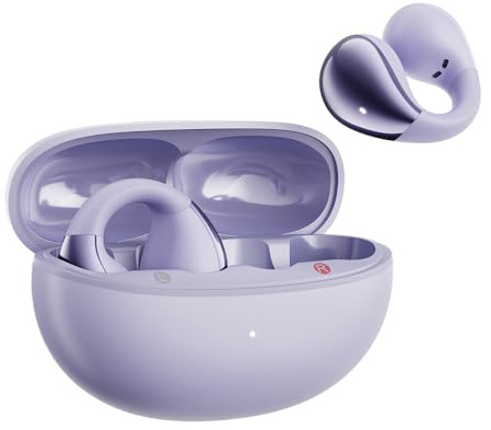 QCY Crossky C30 Écouteurs Bluetooth sans Fil,Écouteurs Sport Bluetooth 5.4 Clip Ouverts,avec Micro antibruit 4 ENC,EQ personnalisé,Étanche IPX5, Idéal pour Le Sport/Fitness,Violet