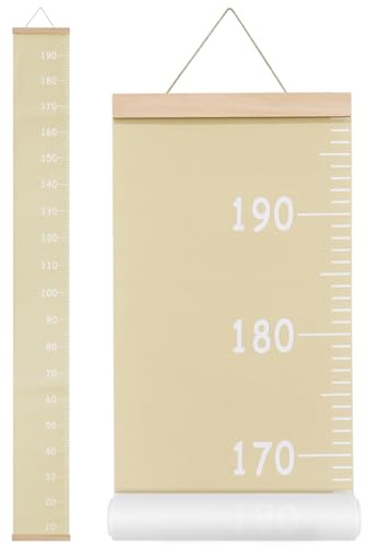 Abitzon Messlatte Kinder, Wandtattoo Größenmesser, Baby-Wachstumstabelle, Höhenlineal zum Aufhängen, Dekoration Kinderzimmer Messlineal, für Babys, Mädchen, Jungen (Kurkuma)
