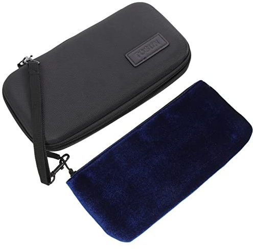 CIMAXIC Saxophon-kopfbox Etui Für Saxophonmundstücke Alt- Vinyl Dudelsack Halter Taschen Mundstückabdeckung Für Klarinettenmundstück Tasche Black Eva
