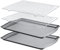 Gymdin Backblech - 44 x 30 x 1,3 cm, Karbonstahl Backbleche, Antihaft-Backformen, Backblech mit Abkühlgitter, perfekt zum Backen, Braten und mehr