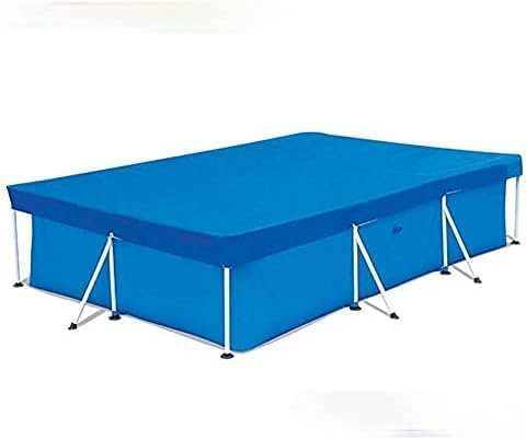 Rectangular Swimming Pool Cover, Universal Waterproof and UV Protection Pool Cover for Above Ground Pools, Easy Set, Washable, Blue (Blue, 221 x 150 cm)