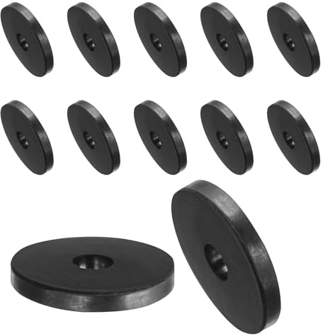 QUARKZMAN 12pcs Rondelles en Caoutchouc Anti-Vibration Épaises, Entretoise Plate Amortisseur pour Connexions Électriques Réparations Automobiles Appareils, 40mm OD x 12mm ID x 5mm Hauteur
