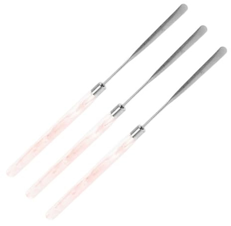 ARTSEWPLY 3pezzi Spatola Per Trucco Cosmetico Inossidabile Strumento Per Miscelazione Colori e Gel Per Nail Art e Fondotinta Utile Salone Per Progetti Creativi