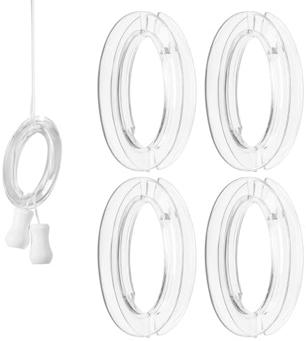 Blind Cord Winder, Safety Baby Proof Blinds String Holder, Transparent Anti-Entanglement Cord Organizer for Blinds/Shades, Blind Cord Wrap Cleat Alternative 4 Pack (No Wall Damage, Pet-Friendly)