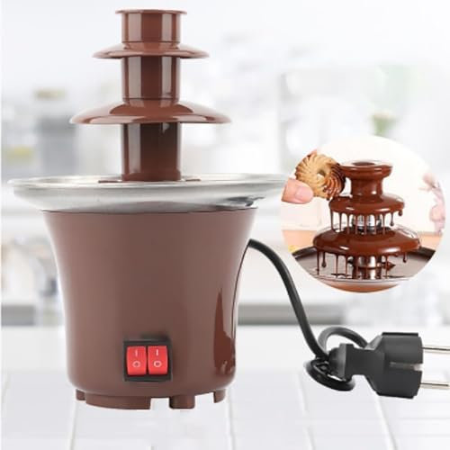 Máquina eléctrica for fuente de chocolate, mini cascada de chocolate for uso doméstico, ahorradora de energía, desmontable y fácil de limpiar, ideal for fiestas, queso, dulces, salsas, fresas y verdur