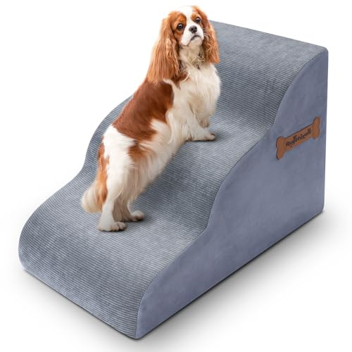 Livelli per cani, 3 livelli di gradini per cani piccoli, 32 x 60 x 30 cm, per divano e letto alto, gradini antiscivolo per animali domestici, rampa in schiuma alta 30 cm, ideale per piccoli animali