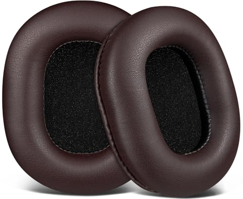 SOULWIT Earpads Replacement for Audio Technica ATH M50X M50XBT M50RD M40X M30X M20X MSR7 SX1 Monitor Headphones, Ear Pads Cushions with Softer Protein Leather, High-Density Foam - Dark Coffee