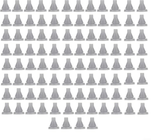 Oniissy Set di ugelli spray per soffione doccia in silicone, parti di ricambio per soffione doccia, getti di uscita dell'acqua, resistenti alla temperatura, grigio, 100 pezzi