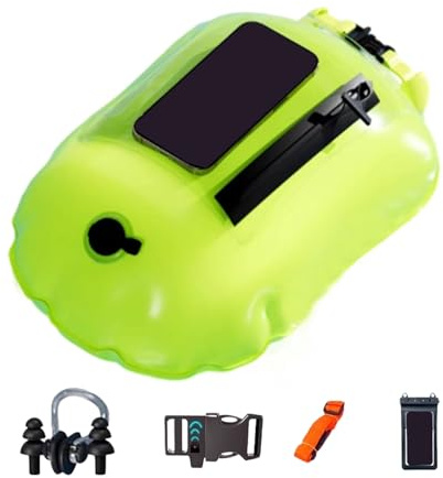 Shaersu Boa da nuoto – galleggiante di sicurezza impermeabile – Attrezzatura di sicurezza gonfiabile per piscina, spiaggia, sport, snorkeling, kayak, nuotatori, canottaggio all'aperto