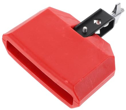 DEARMAMY Robustes Schlagzeugset mit Kuhglocke aus Pvc in Rot Glatte Oberfläche Leicht zu Reinigen Zubehör für Percussion Instrumente