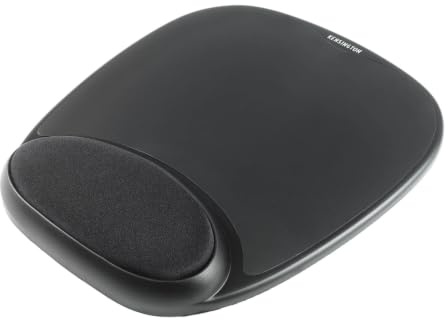 Kensington ergonomisches Duo Gel Mauspad mit Handgelenkauflage, kompatibel mit Laser- und optischen Mäusen für Komfort am Computer, Laptop, Büro, PC und Gaming, rot/schwarz, 62402