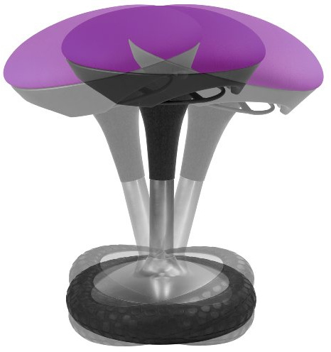TOPSTAR Bürohocker Sitness 20 lila | Made in Germany | Ergonomisch | Bürohocker, Rollhocker | höhenverstellbar | Geprüfte Sicherheit nach GS-Intertek