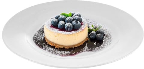 Dessertteller Kuchenteller Speiseteller | Knochenporzellan | Weiß | spülmaschinenfest