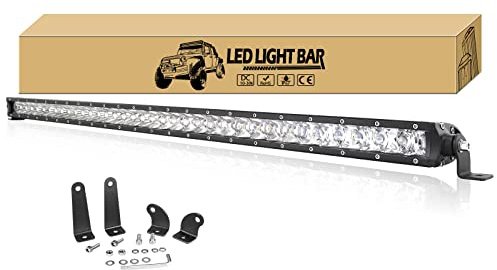 Willpower Led Lichtleiste Balken 12V 24V 37 180W für Auto Offroad KFZ | Lightbar Arbeitsscheinwerfer Scheinwerfer, 6000K Weiß, IP67 Wasserdicht, Beleuchtung für Traktor ATV Boot Quad Fahrzeuge
