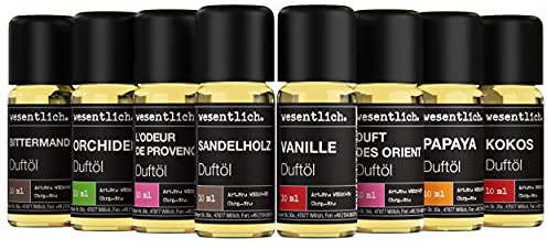 charismatisch - ein Set aus 8 ausgewählten Duftölen von wesentlich. - für Duftlampe und Diffuser 8x10ml