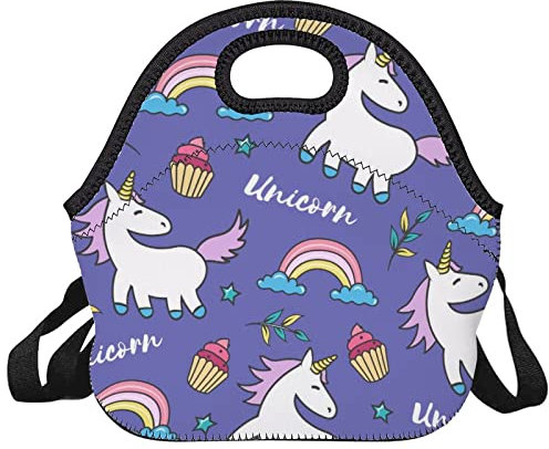 Caja De Almuerzo Cup Cake Unicornio Fiambrera Reutilizable Del Tenedor Del Totalizador Del Almuerzo