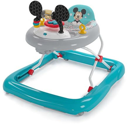 Bright Starts, Disney Baby, Girello multiattività 2 in 1 Topolino - Altezza regolabile e telaio facilmente ripiegabile, 6+ mesi