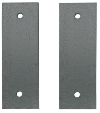 Placas de conexión, placa espaciadora para abrazadera de tubo cuadrado y abrazadera de tubo rectangular, 2 unidades (acero normal galvanizado, placa de conexión para abrazadera 110 x 110 mm)