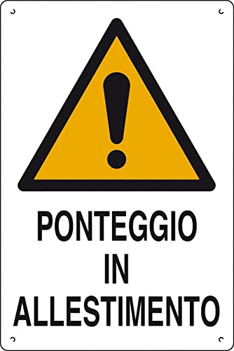 10PZ CARTELLO PONTEGGIO IN ALLESTIMENTO 60X40 CM