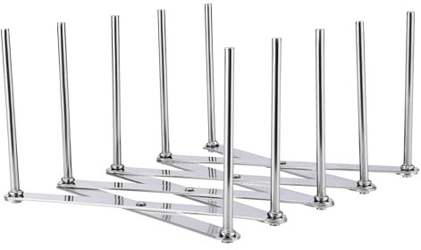 GRÄWE Support de couvercles, porte-assiettes, porte-côtes, en acier inoxydable, support pour couvercle et assiette, support de couvercle réglable avec 4 niches réglables