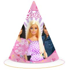 BeenSmile, BARBIE GEBURTSTAGSHUT, Papphüte, Kindergeburtstag Dekoration, Geburtstag Party Hüte, 6 Stk.